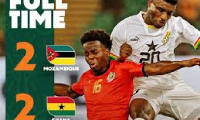 Ghana throw away two goals to draw with Mozambique in Ebimpe