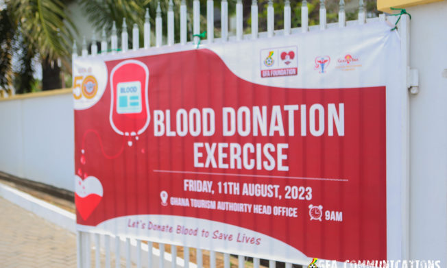 PHOTOS: GFA Foundation, Ghana Tourism Authority donate blood to save lives