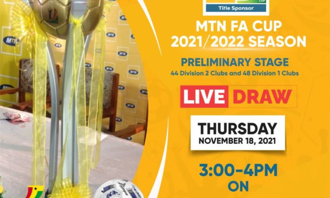 Live Draw for 2021/22 MTN FA Cup Preliminary round to held on Thursday