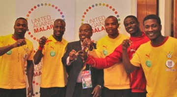 Black Stars players join the anti-malaria campaign